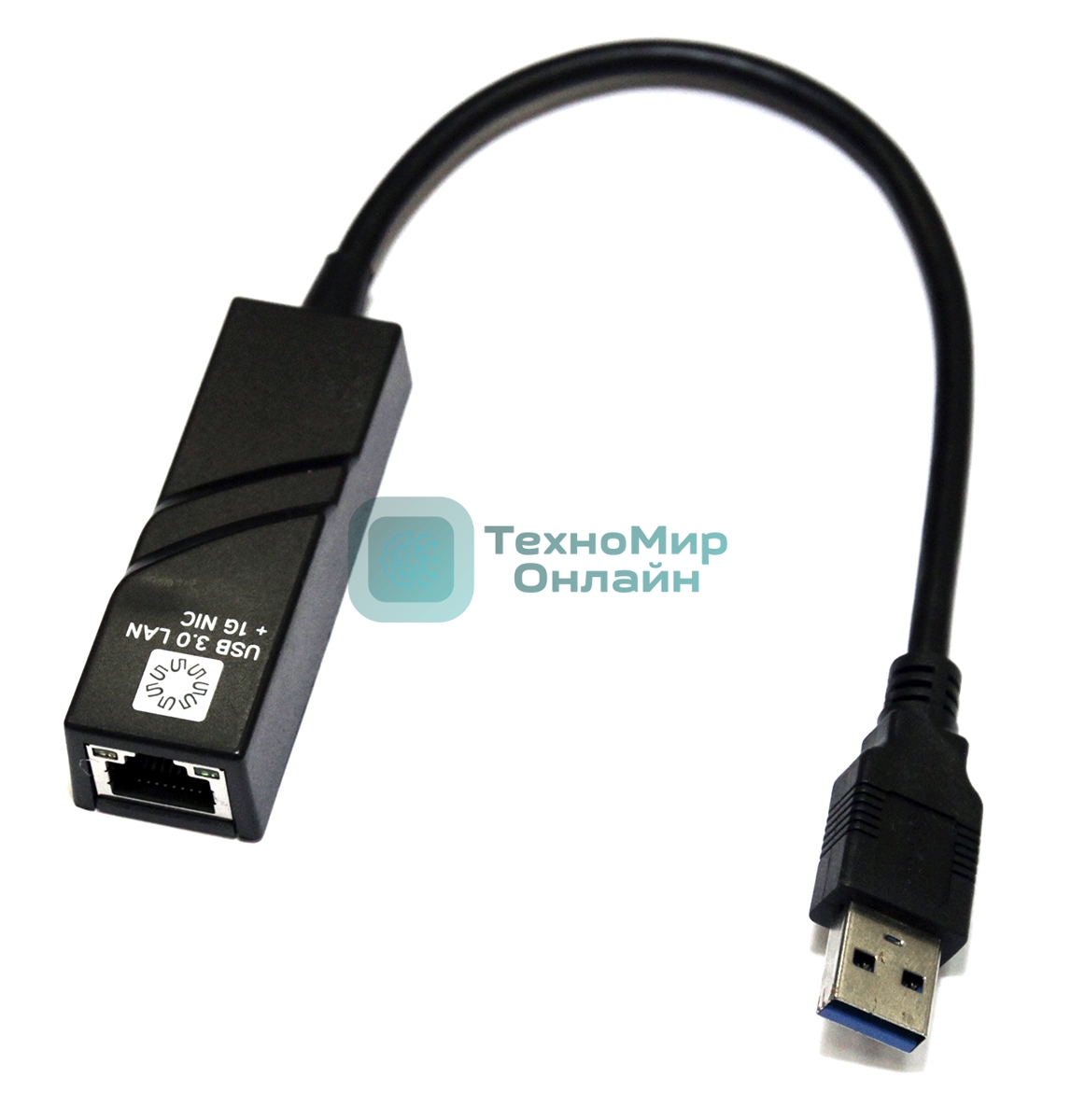 Адаптеры USB Ethernet 5bites Кабель-адаптер 5bites UA3-45-01BK USB3.0 -> RJ45 10/100/1000 Мбит/с, 10 см