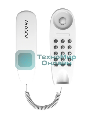 Телефон проводной Maxvi CS-01 белый