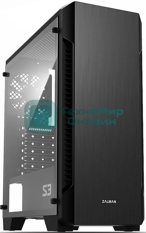 Компьютерный корпус Zalman S3 черный без БП ATX 2x120мм 2xUSB 2.0 1xUSB 3.0 audio bott PSU