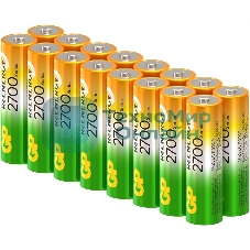 Аккумулятор GP 270AAHCRGY AA NiMH 2700mAh (16шт) спайка
