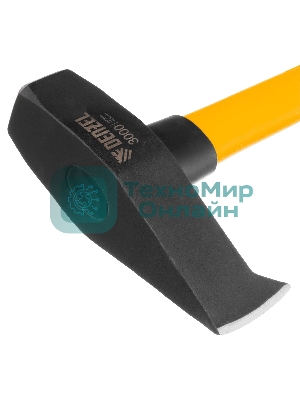 Колун-кувалда Denzel 3000 г, кованая, фибергласовая рукоятка c TPR покрытием, 880 мм