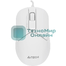 Мышь проводная A4Tech Fstyler FM12S белый, 1200 dpi, USB, кнопки - 3