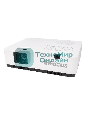 Проектор INFOCUS IN1034 3LCD, 4800 lm, XGA (1024x768), 50000:1, 1.481.78:1,3.5мм in,Composite video,Component,VGA IN х2, HDMI IN, Audio in(RCAх2), USB-A, USB B х2, VGA out, Audio 3.5мм out, лампа 20000ч.(ECO mode), RJ45,RS232, 1x16W, 31дБ, 3,3 кг