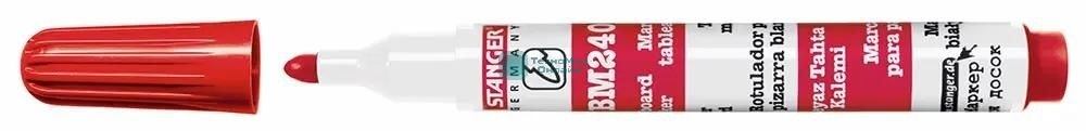 Маркер для досок Stanger BM240 321031, круглый пишущий наконечник, 1-3мм, красный