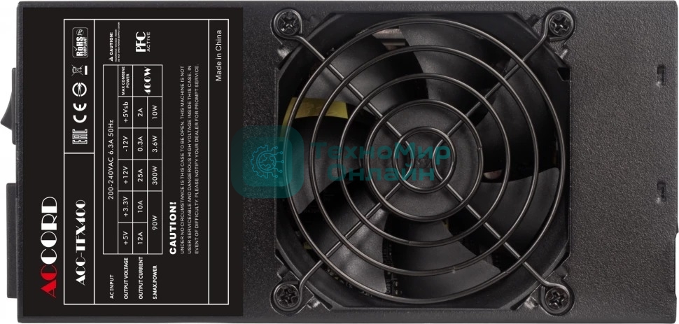 Блок питания Accord ACC-TFX400, 400Вт, 80мм, черный