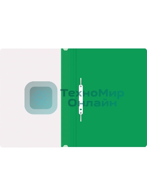 Папка-скоросшиватель Silwerhof Eco A4 прозрач.верх.лист пластик зеленый