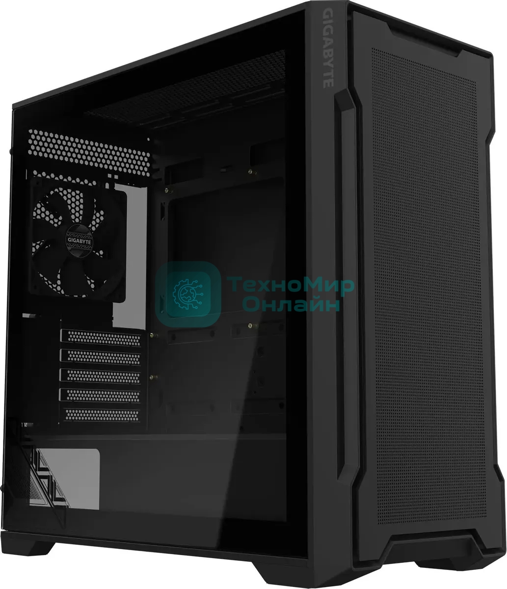Компьютерный корпус Gigabyte C102B Gb-C102G, без БП MicroATX 5x120мм 4x140мм 2xUSB 3.0 audio bott PSU, черный