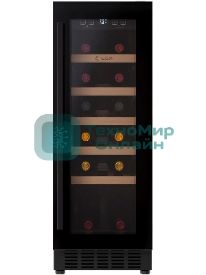 Винный шкаф LEX LWD3020BL 1-нокамерн. черный