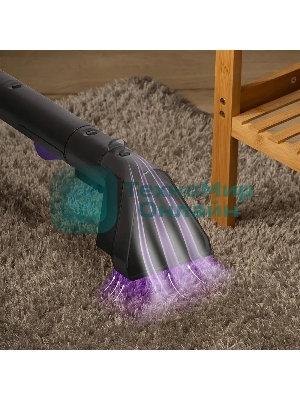 Пылесос моющий Kitfort КТ-5213 черный/фиолетовый, 450 Вт, уборка влажная, пылесборник контейнер 1.3 л