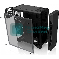 Компьютерный корпус MidiTower Zalman S3 TEMPERED GLASS WINDOW black