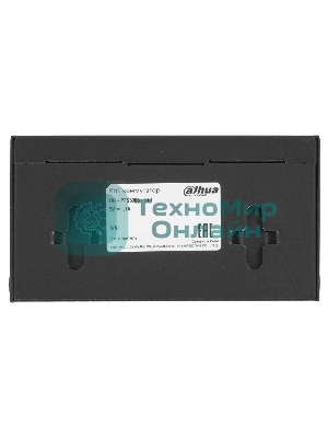 Коммутатор 5-в-1 Dahua DH-PFS3005-5ET/5 портовдо 100 Мбит.с/коммутация до 1 Gbит.с/неуправляемый/Plug & Play/черный (DH-PFS3005-5ET)