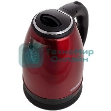 Чайник Centek CT-1068 RED (красный) металл 2л, 2000W, хромированная вставка на крышке