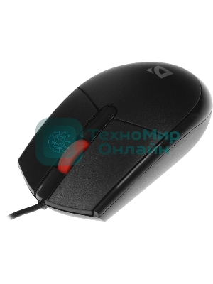 Мышь проводная Defender Delta MM-523 черный, 1000 dpi, USB, кнопки - 3