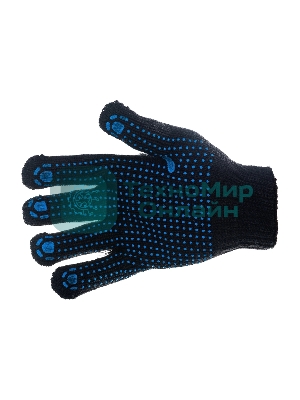 Перчатки трикотажные Сибртех, акрил, с ПВХ точкой, 7 класс