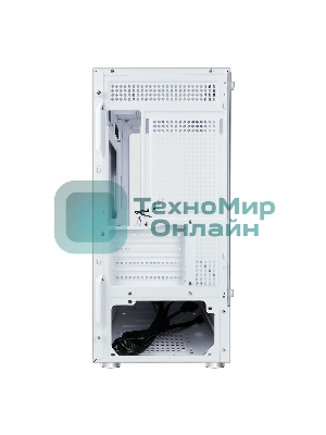 Корпус Ginzzu CL480 mATX передняя панель Стекло Белый