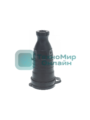 Розетка 1-м Омега РБп13-1-0м с защ. крышкой переносная с заземл. IP44 черный каучук IEK PKR21-016-2-K02