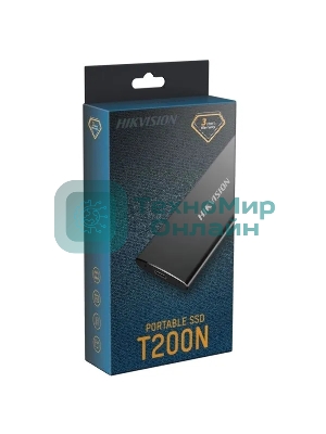 Внешний SSD Hikvision HS-ESSD-T200N, 512G, USB Type-C 3.1, R/W 450 МБ/с / 400 МБ/с, черный