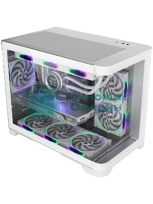 Компьютерный корпус 1STPLAYER UVIEW UV6 белый, mATX