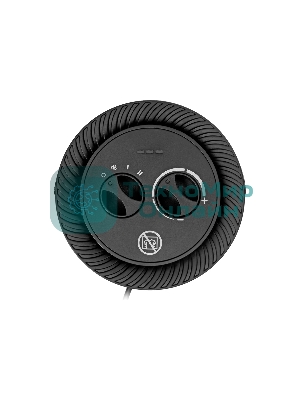 Тепловентилятор керамический Denzel DTFC-1200S, черный, 600/1200 Вт, 12 м2, 3 режима, термостат