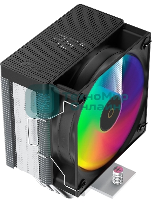 Кулер для процессора Ocypus Gamma A40 BK ARGB Digital, 100мм ARGB FAN, Top Display Panel, 4 HEAT PIPES, 4-PIN PWM, 600-2400 RPM, 29.5DBA, HYDRO BEARING, LGA115X/1200/1700/18XX, AM4/AM5