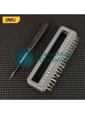 Набор прецизионных отверток Deli DL241041 (отвертка + 40 бит), сталь S2 + Cr-V