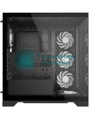 Компьютерный корпус XPG INVADER X BLACK (INVADERXMT-BKCWW) Mid-Tower Gaming ATX PC Case with Panoramic View, Tempered Glass Panels, and RGb Lighting Black