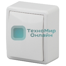 Выключатель ЭРА 10АХ-250 В, 11-1201-01, ОУ, Эксперт, белый (16/160/3200) Б0020653