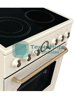 Плита электрическая Gorenje GECS5B70CLI бежевый, конфорок 4 электрических, духовка 70 л, 50 см x 85 см x 59.4 см