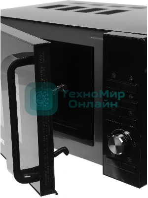 Микроволновая печь Galanz MOS-2402FDB черный, 20 л, 800 Вт, переключатели - кнопки, поворотный механизм