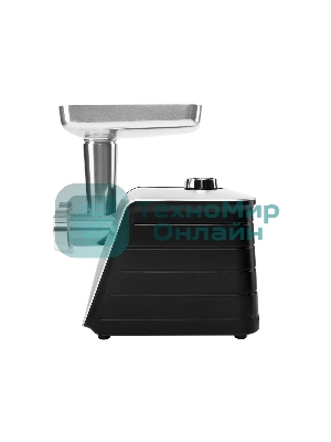 Мясорубка электрическая Polaris PMG 2561 черный, 2500 Вт, 2.7 кг/мин, реверс, защита от перегрузки, металлический лоток, насадки - 7