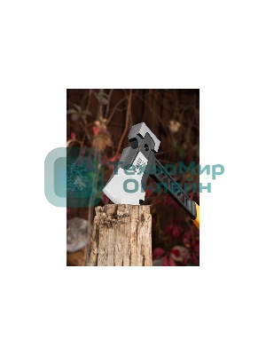 Топор цельнокованый Denzel 600 г, двухкомпонентная обрезиненная рукоятка