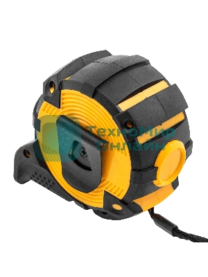 Рулетка Denzel 8м х 32мм, автоматич. фиксац., нейлон. покрытие, магнит. зацеп, двухстор. разметка