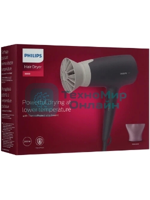 Фен Philips BHD351/10 черный, 2100 Вт, ионизация