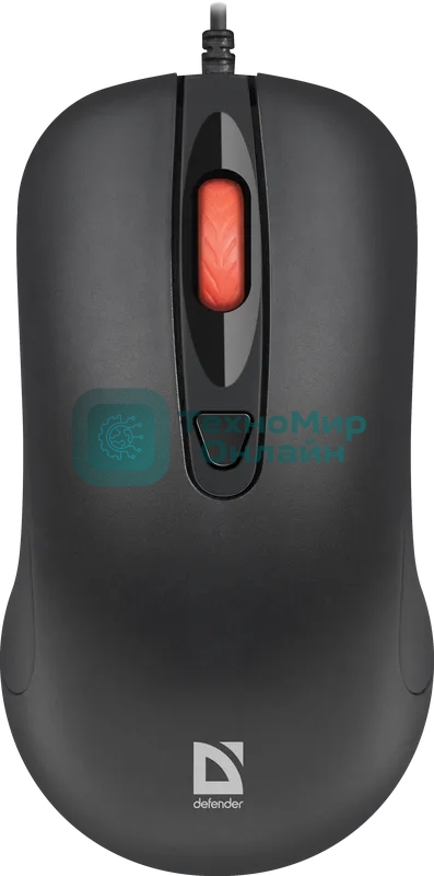 Мышь проводная Defender Omega MB-522 черный, 1600 dpi, USB, кнопки - 4