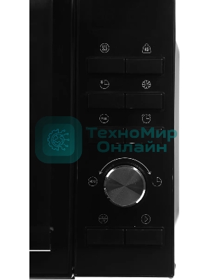 Микроволновая печь Galanz MOS-2402FDB черный, 20 л, 800 Вт, переключатели - кнопки, поворотный механизм