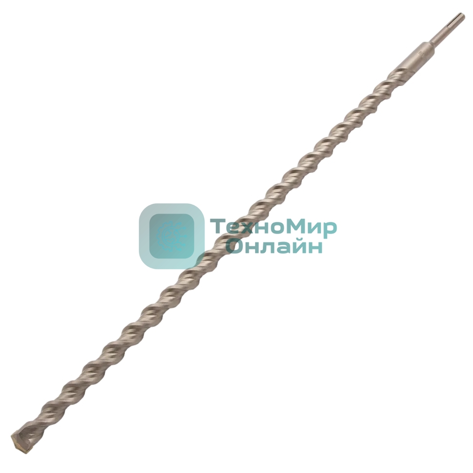 Бур по бетону Denzel двойная спираль, Cobalt W-tip, 20x600 мм, SDS PLUS