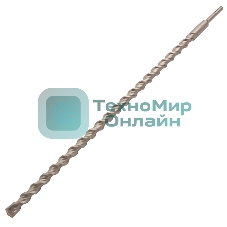 Бур по бетону Denzel двойная спираль, Cobalt W-tip, 20x600 мм, SDS PLUS