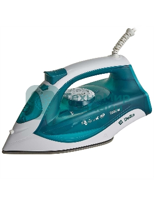 Утюг Delta DL-756 белый/зеленый, 2200 Вт, 23 г/мин, 125 г/мин, 250 мл