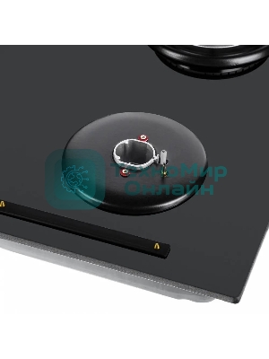 Газовая варочная панель Maunfeld EGHG.64.6CB/G, 4 конфорки, закаленное стекло, черный