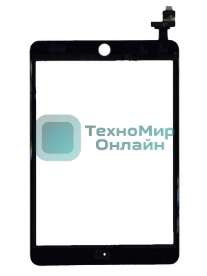 Сенсорное стекло (тачскрин) Ipad mini 3 (retina) + IC (A1599, A1600), черное