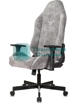 Кресло Бюрократ Knight N1 Fabric серый, ткань, 120 кг, механизм качания