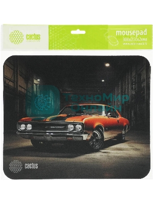 Коврик для мыши Cactus Orange Car 300x250x2мм (CS-MP-P06M)
