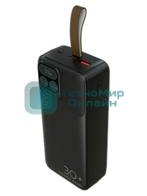 Портативный аккумулятор More choice (4620202550637) PB55-30 с кабелем 1USB 3.0A 22.5W PD - 30000mAh черный