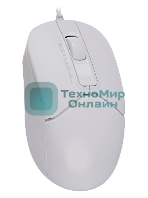 Мышь проводная A4Tech Fstyler FM12 белый, 1200 dpi, USB, кнопки - 3