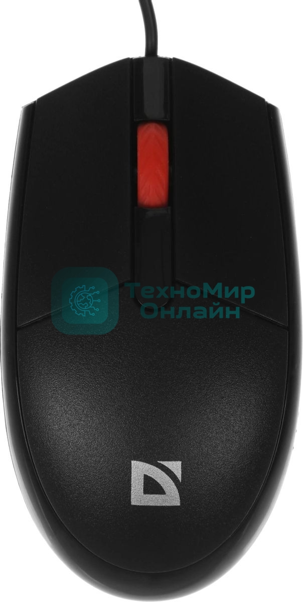 Мышь проводная Defender Delta MM-523 черный, 1000 dpi, USB, кнопки - 3