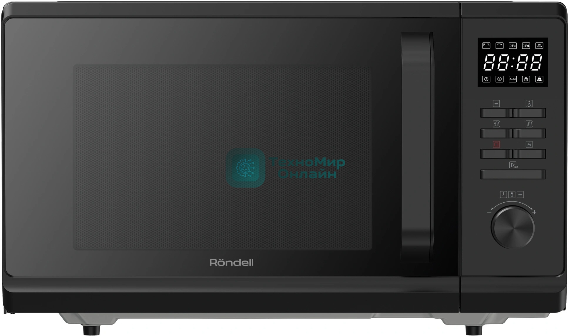 Микроволновая печь Rondell RDE-MW236 черный, 23 л, 800 Вт, переключатели - кнопки, поворотный механизм