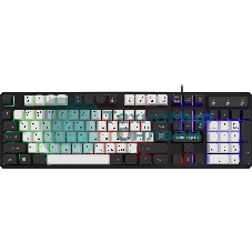 Клавиатура проводная Defender Dark Knight R GK-077, USB, черный/белый