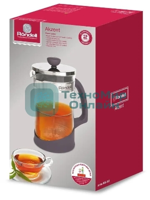 Френч-пресс Rondell Akzent RDS-938, 1 л, стальной