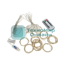 Гирлянда Neon-night светодиодный занавес из росы 3х3м 300 LED IP20 USB + пульт управления с крючками для крепления мультиколор