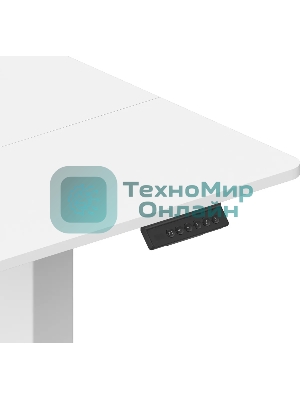 Стол компьютерный Cactus CS-EDL-WWT столешница ДСП, белый каркас белый